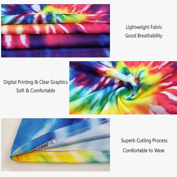 Losturban Colorful Tie Dye Swirl T-Shirt Women’s Plus Size XXL - Picture 12 of 14